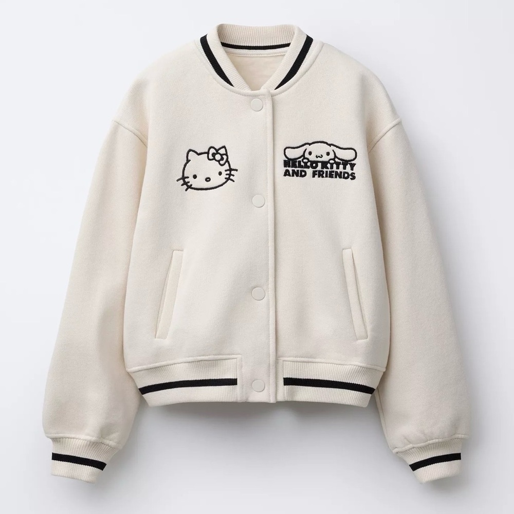 Nwt zara Hello Kitty friends Varsity Jacket Sz 12-13 girls